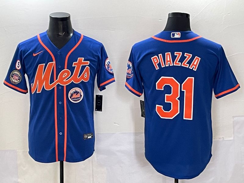 Men 2025 New York Mets #31 Piazza Blue Game Nike MLB Jersey style 016->new york mets->MLB Jersey